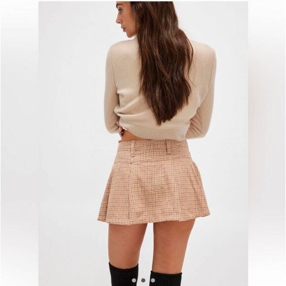 Free People Size 12 Women's Serena Micro Skort Plaid Flanel - Picture 10 of 11